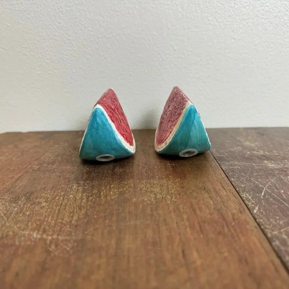 Vintage‎ Resin Watermelon Salt and Pepper Shakers